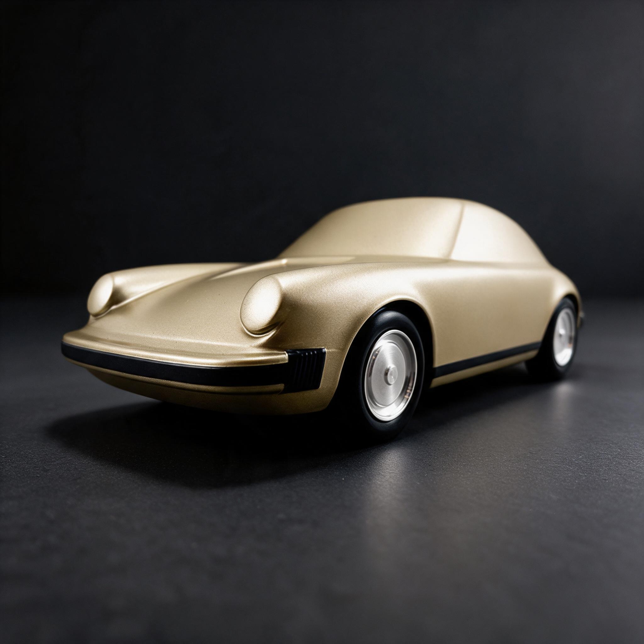 Porsche 911 SC silhouette by Atelier Circourt, bronze metallic, black details