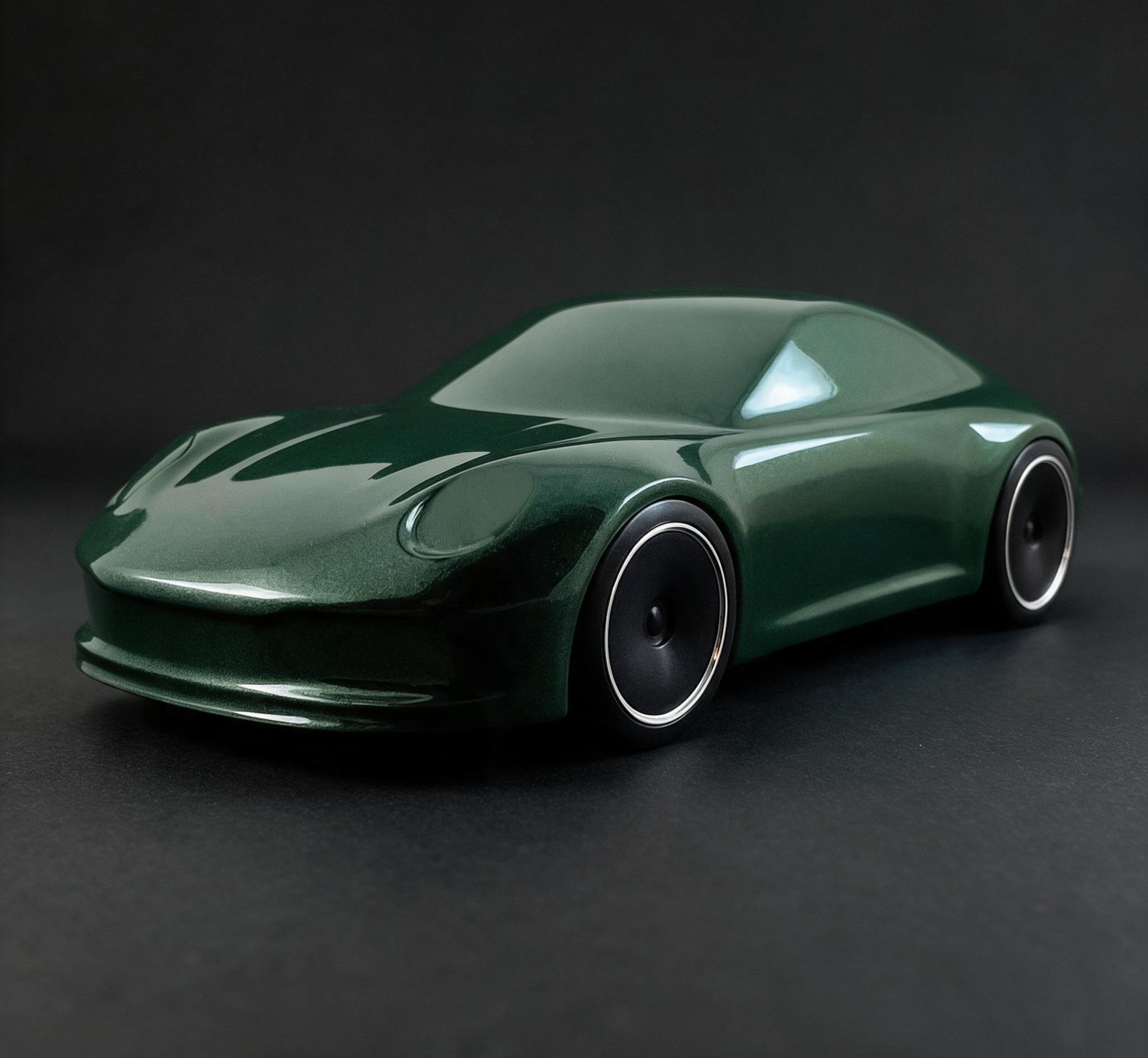 Porsche 992 silhouette by Atelier Circourt, oak green