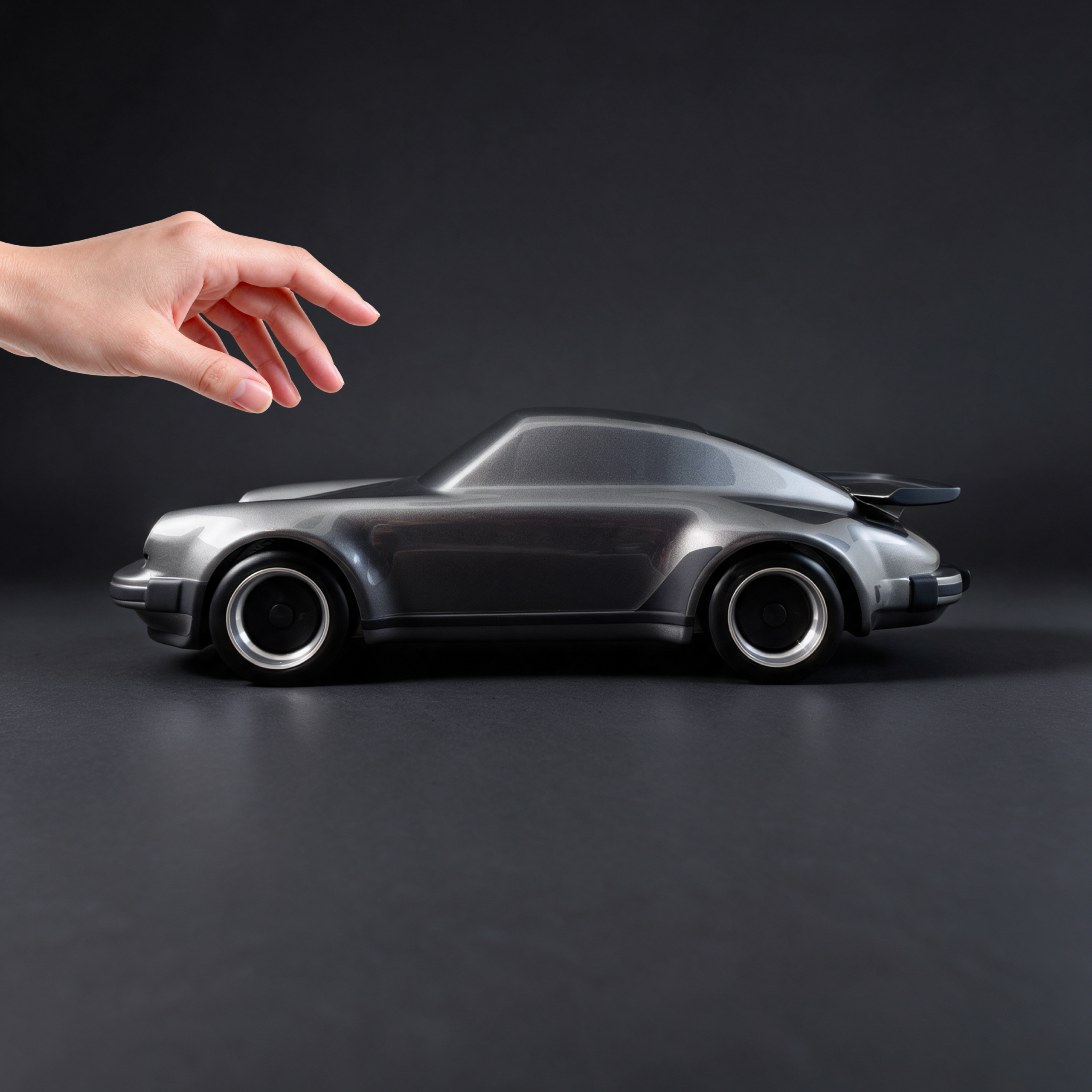 Porsche 930 Turbo silhouette by Atelier Circourt, red & black