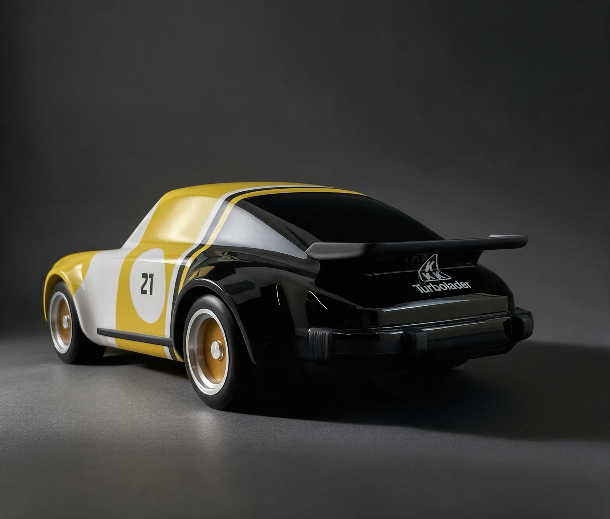Porsche 934 silhouette by Atelier Circourt, black & red